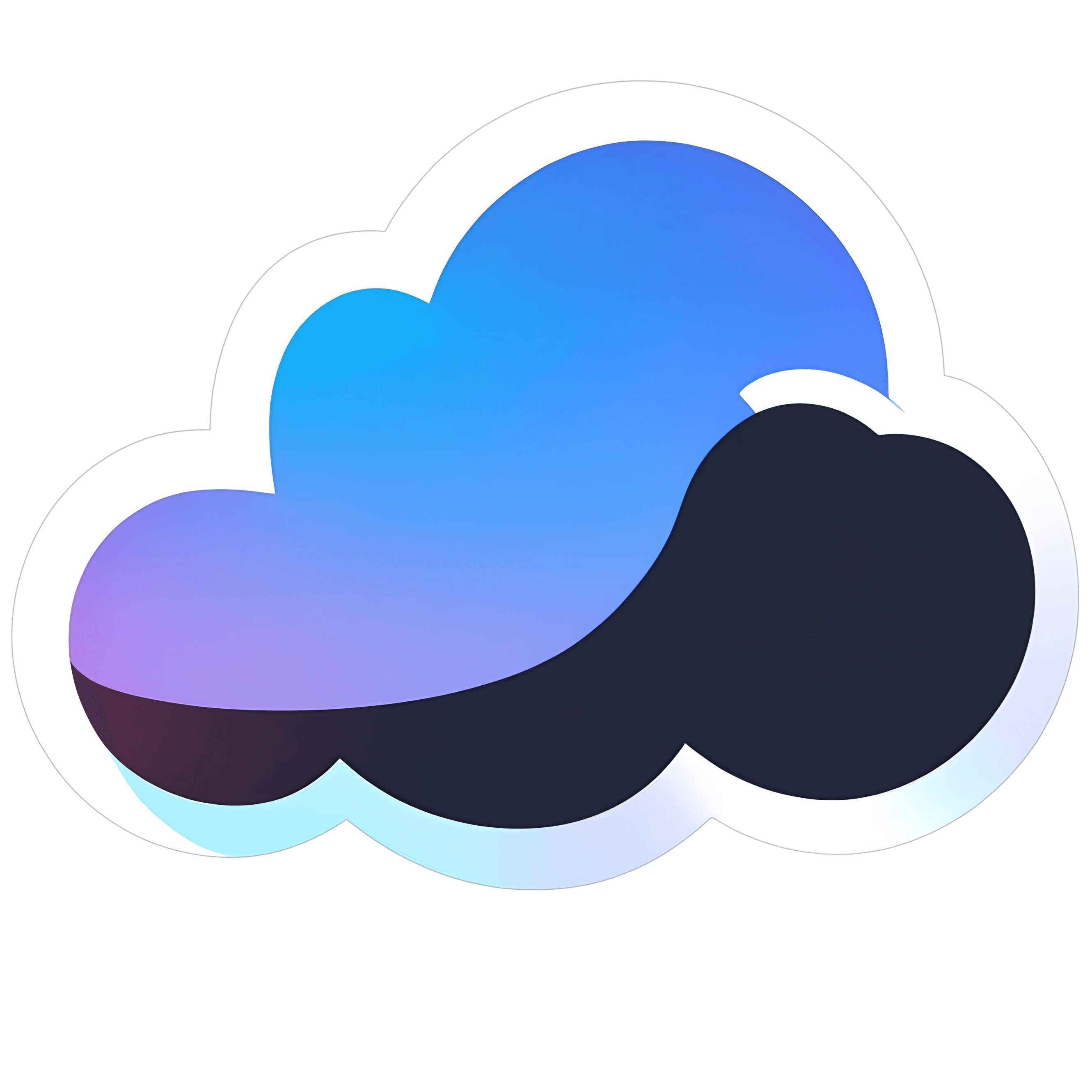 The logo of CloudCord (A simple blue/purple cloud)